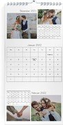 3-Monatskalender Foto-Mosaik - Weiß (297 x 630 3-Monats-Kalender 12-Seitig)