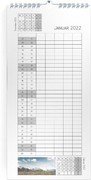3-Monatskalender Organizer - Weiß (297 x 630 3-Monats-Kalender 12-Seitig)