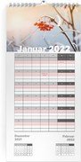 3-Monatskalender Office Style - Weiß (297 x 630 3-Monats-Kalender 12-Seitig)